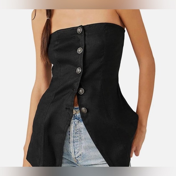 Free People In Between Us Tube Top NWT Size L - Picture 7 of 10